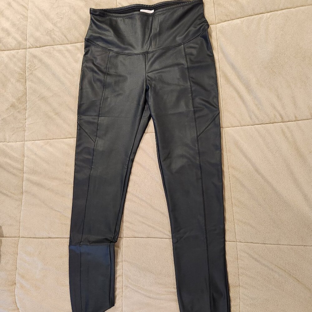 BLACK FAUX LEATHER LEGGINGS (M) Brand new never worn